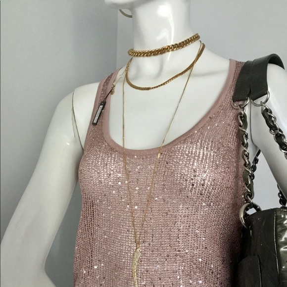 VinceCamuto gold long pave pendant necklace - Picture 2 of 12